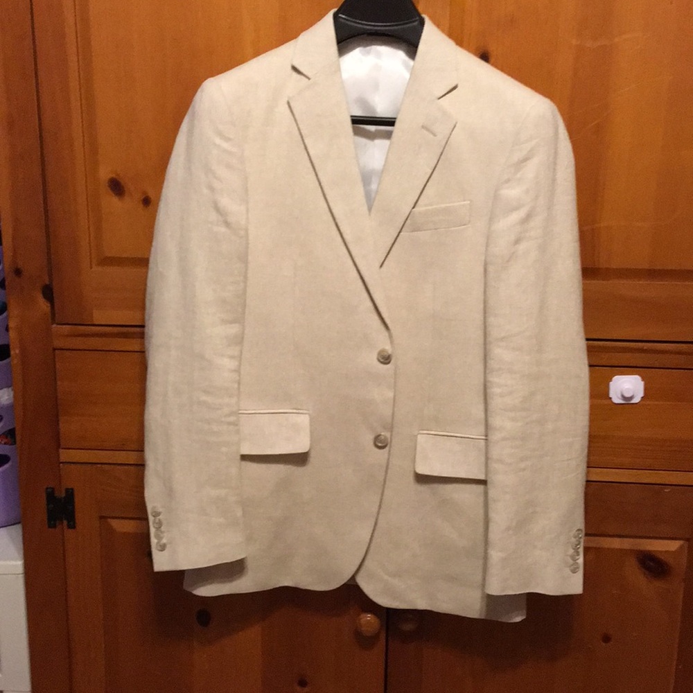 Stafford..Bone color slim fit sport coat